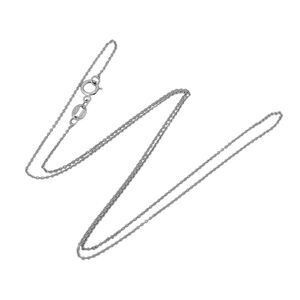 Vintage Italy Sterling Silver 925 0.9mm Cable Link Chain Necklace 18"